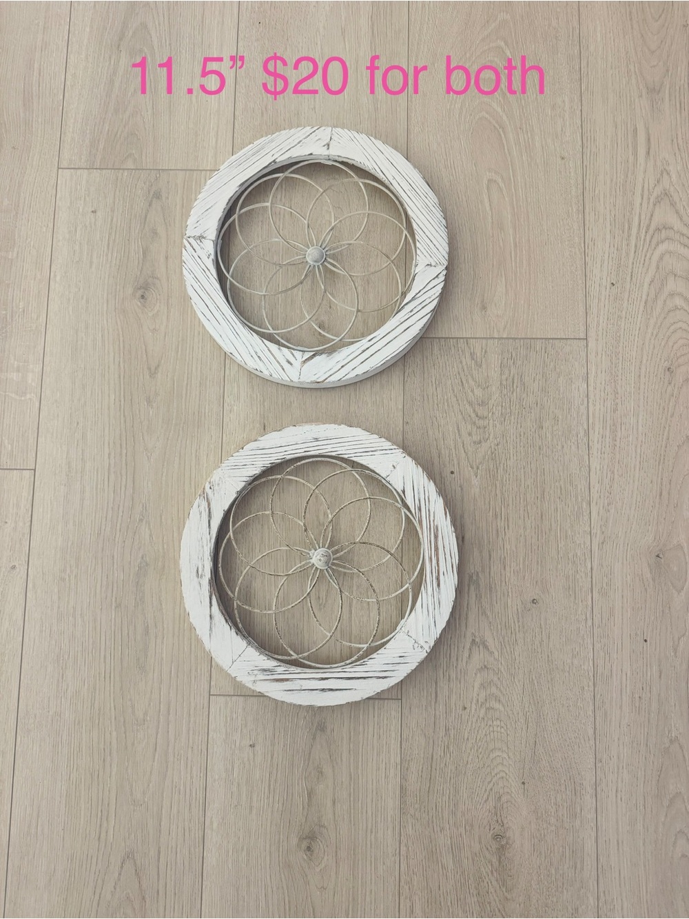 Cream round wall decor